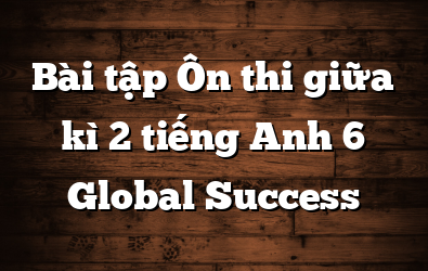 Bài tập Ôn thi giữa kì 2 tiếng Anh 6 Global Success